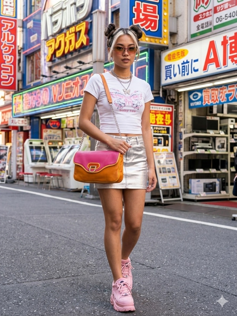 Apt. 9 Colorblock Crossbody Bag - Pink, Orange, & Yellow - Y2K Aesthetic